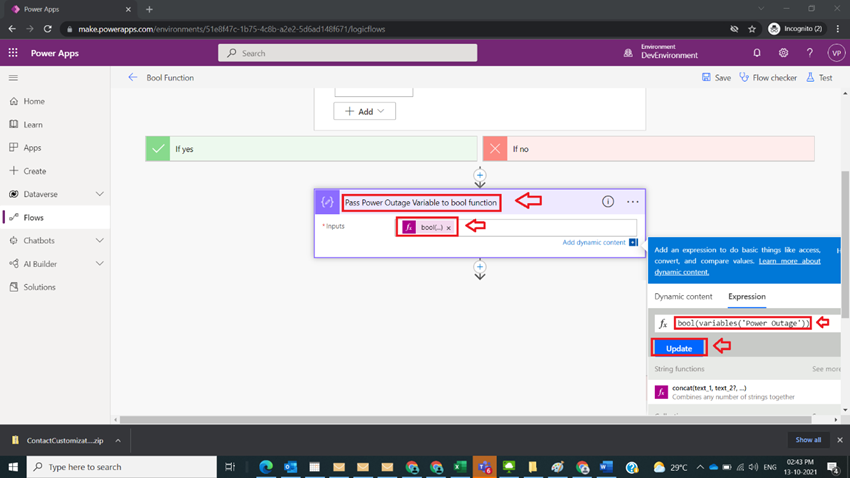 Usage of Bool Function in Power Automate